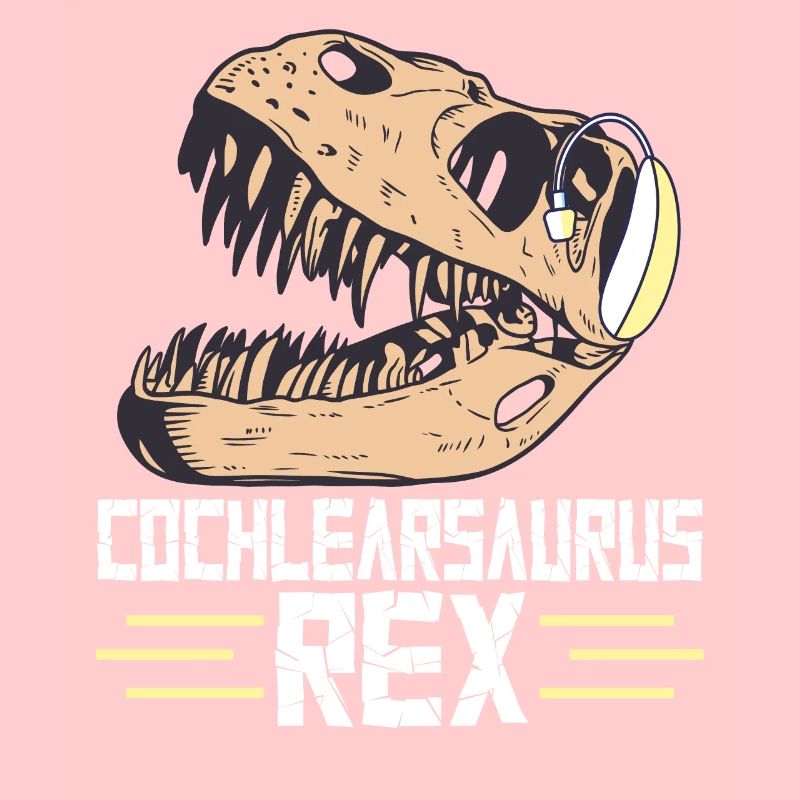 Deaf Pride Cochlear Implant Dinosaurier Trex