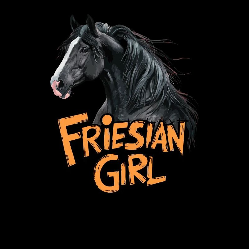 Fière cavalière frisonne