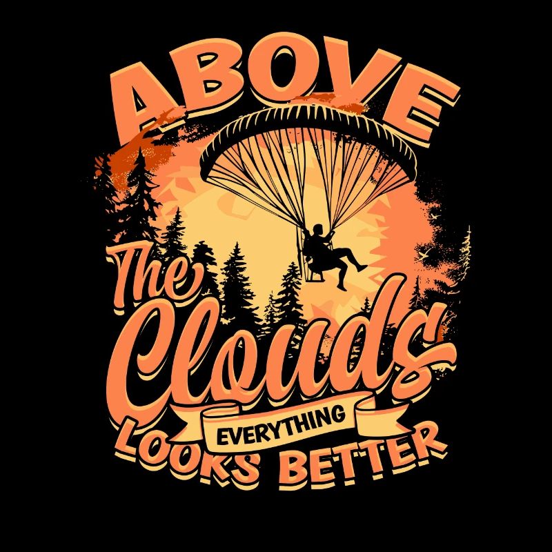 Paramoteur Paramoteur au-dessus des nuages