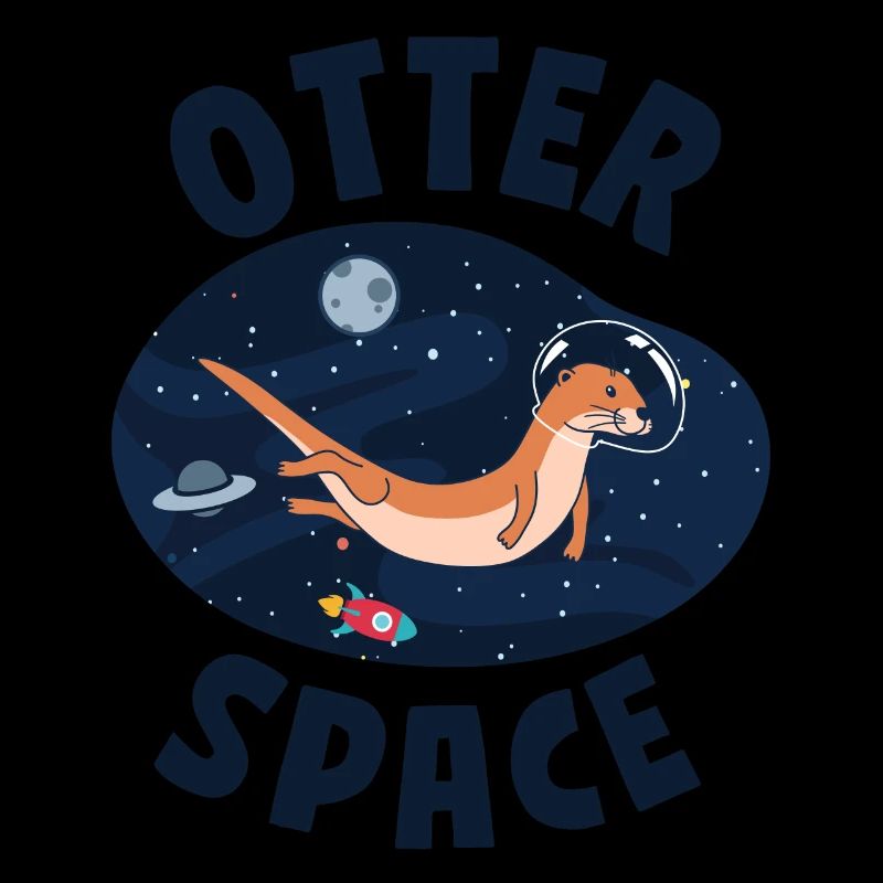 Otter Pun Space Science Astronaut