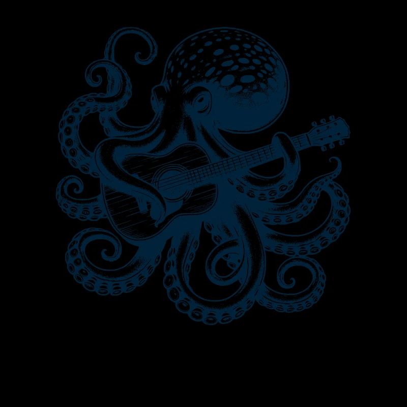 Octopus plays guitar
