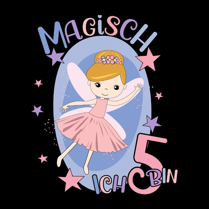Geburtstagsshirt 5 Jahre Mädchen 5. Geburtstag Fee