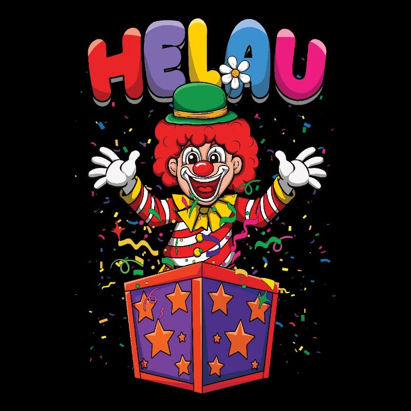 Carnaval Helau Clown coloré