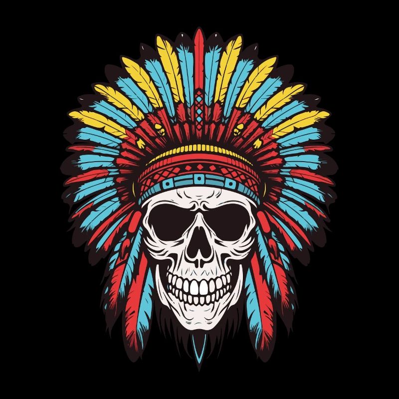 Apache Indianer Häuptling Totenkopf