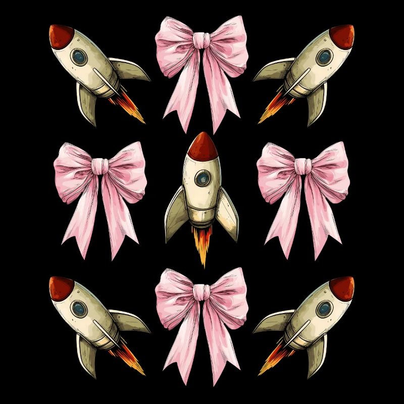 Coquettish Bow Space Rocket Space Shuttle
