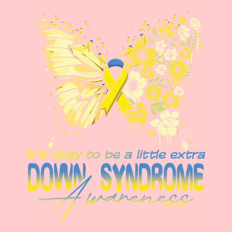Syndrome de Down Conscience Papillon Fleurs