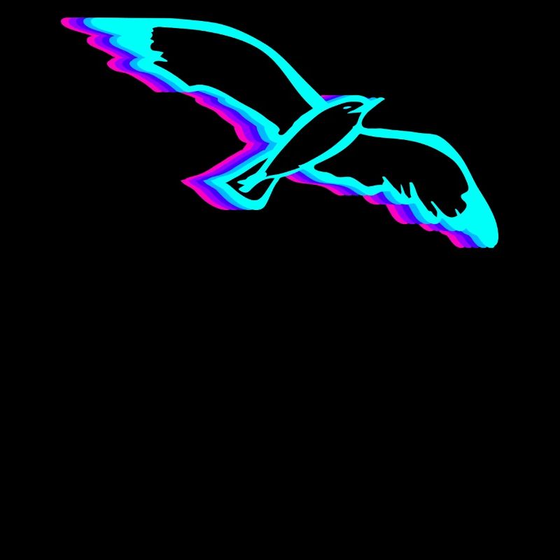 Retro Seemöwe Seemöwe Seevogel Vaporwave