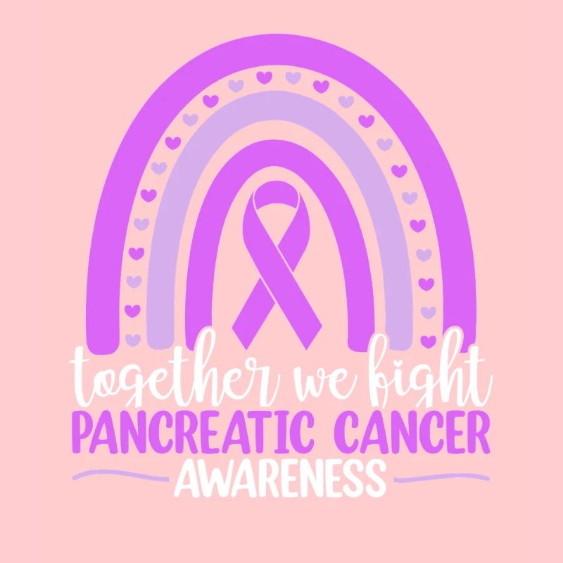 Gemeinsam bekämpfen wir den Krebs Lila Boho Regenbogen