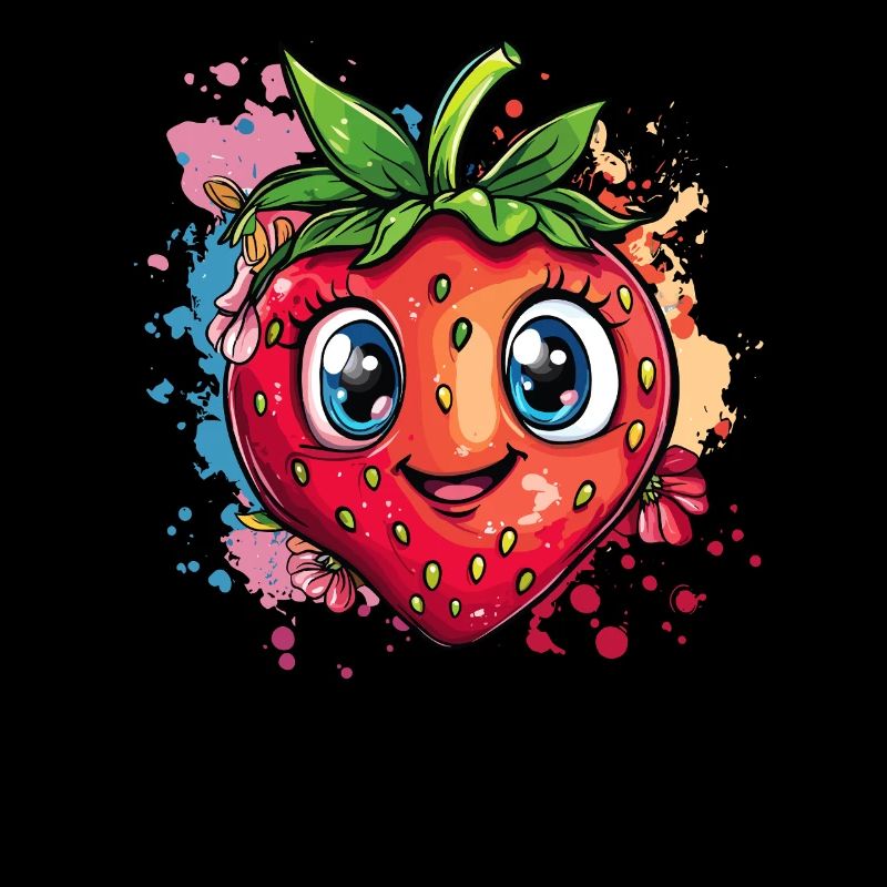 Fraise joyeuse colorée