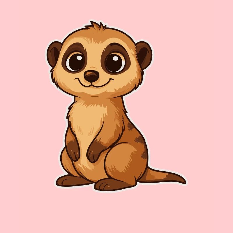 Mignon suricate dessin animé
