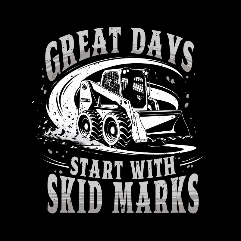 Kompaktlader Skid Steer Operator Skid Marks