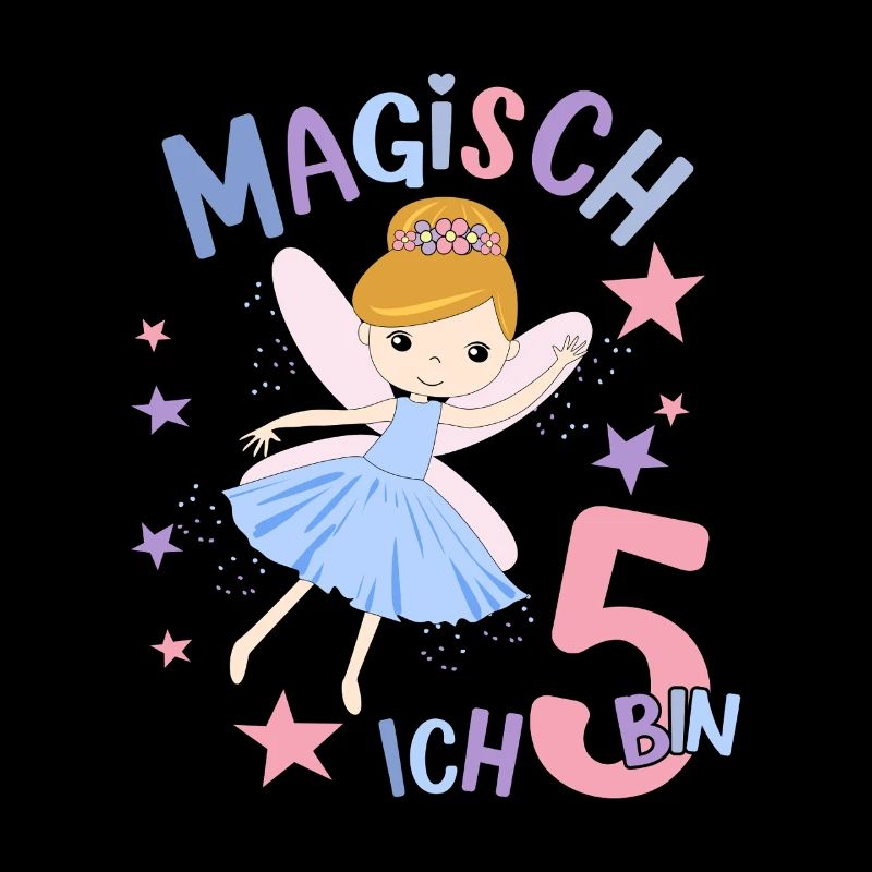 Geburtstagsshirt 5 Jahre Mädchen 5. Geburtstag Fee