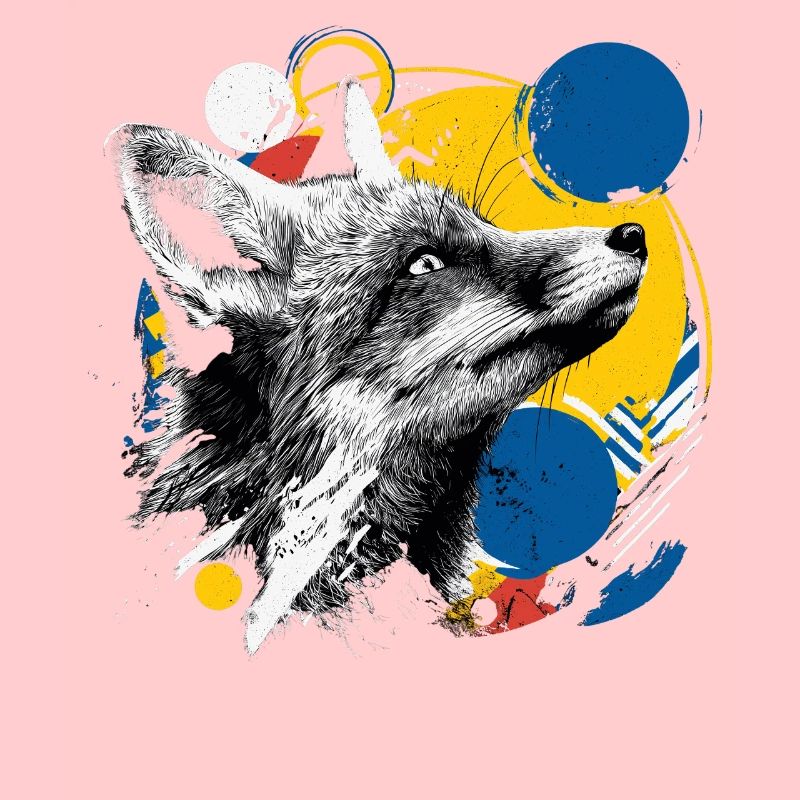 Artistic fox nature lover