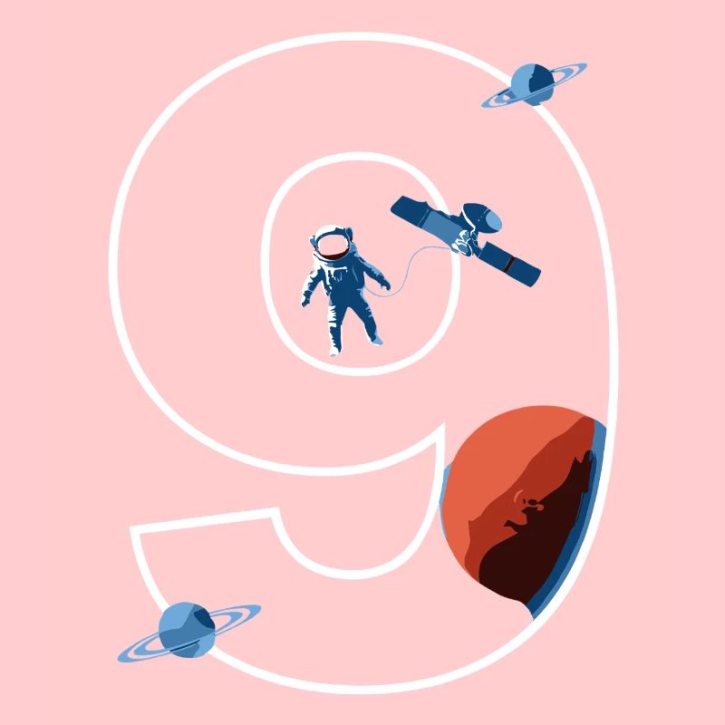 Astronaute spatial pour 9e anniversaire