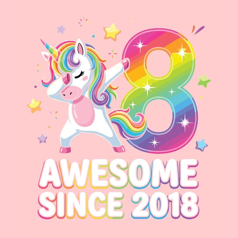 Einhorn Regenbogen 8 Awesome Since 2018