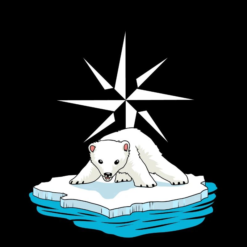Polar Bear Windrose North Pole Arctic Compass Fantasy