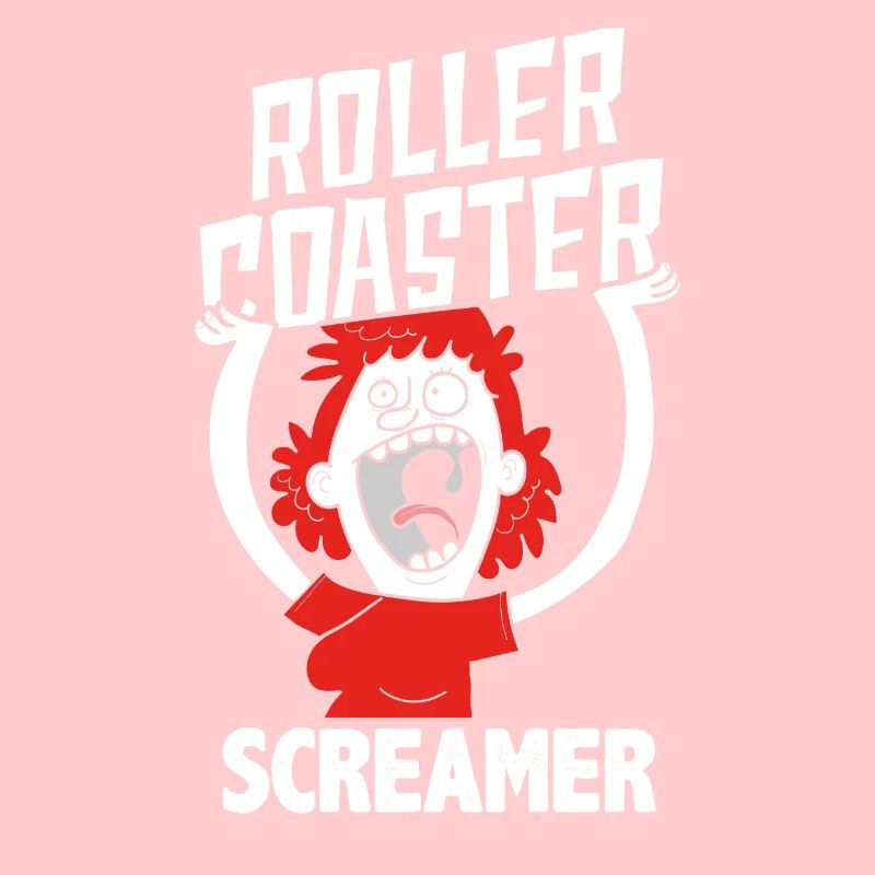 Funny roller coaster lover theme park fun fair