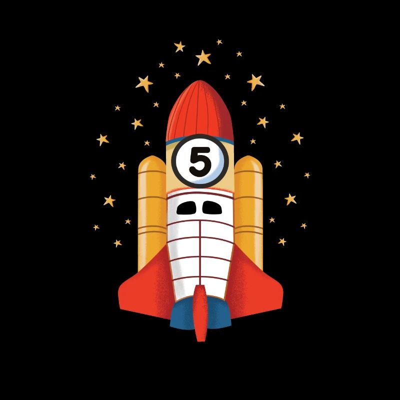 5th Birthday Party Rocket Ship Outer Space Gift