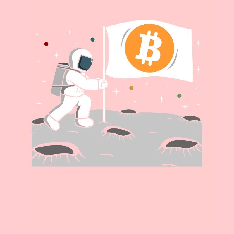 Astronaut Bitcoin Lune BTC