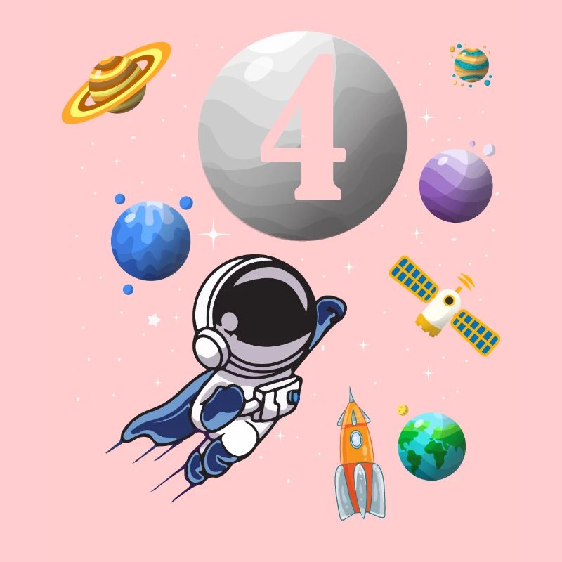 4ème anniversaire 4 ans astronaute spatial spatial