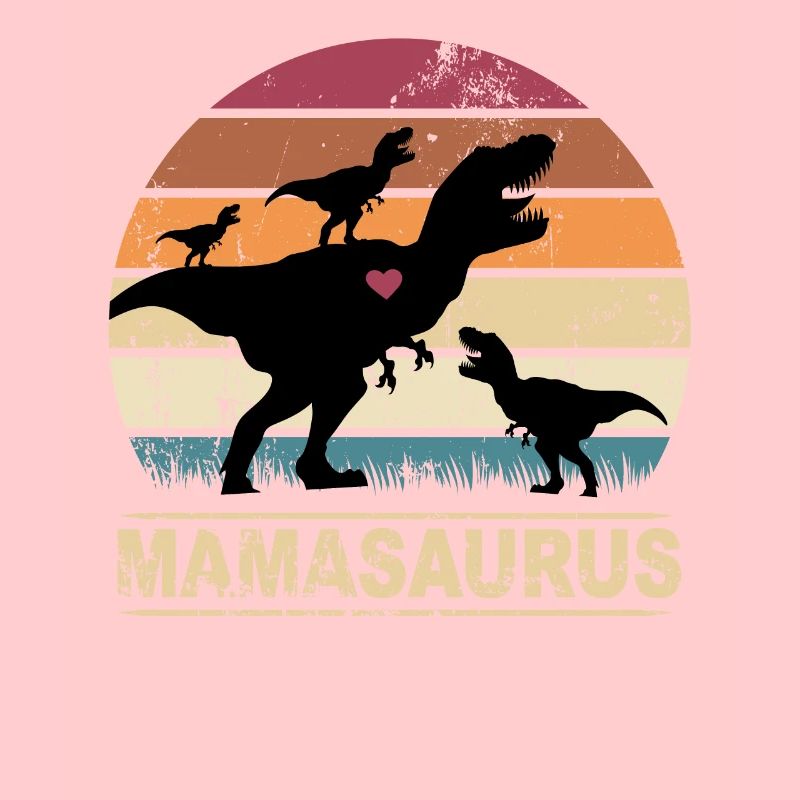 Mamasaurus Dinosaurier Herz Drillinge Muttertag