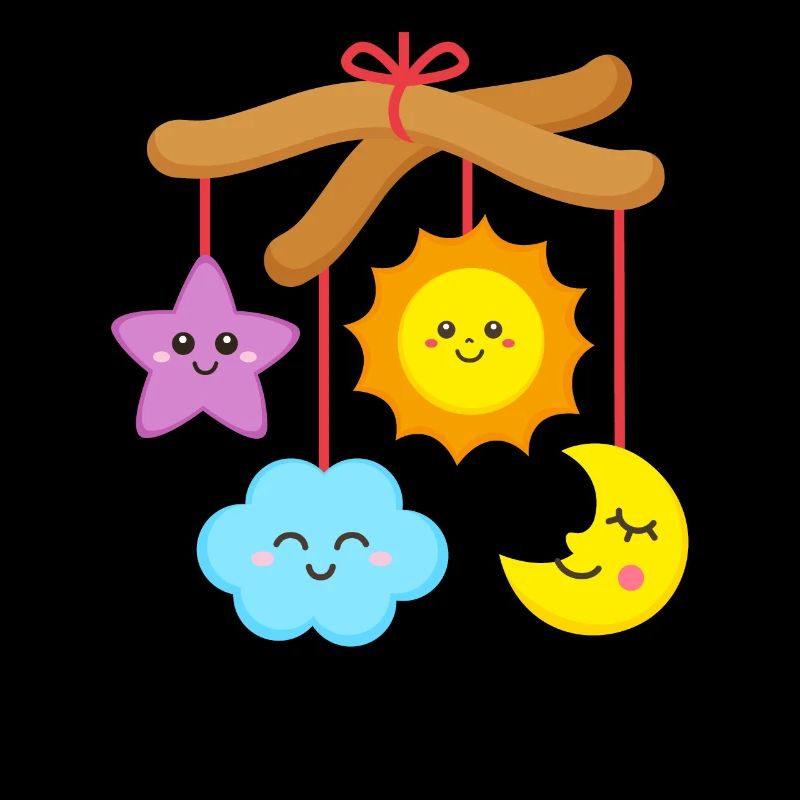 Mobile Bambini Bambini Neonati Sole Luna Stella