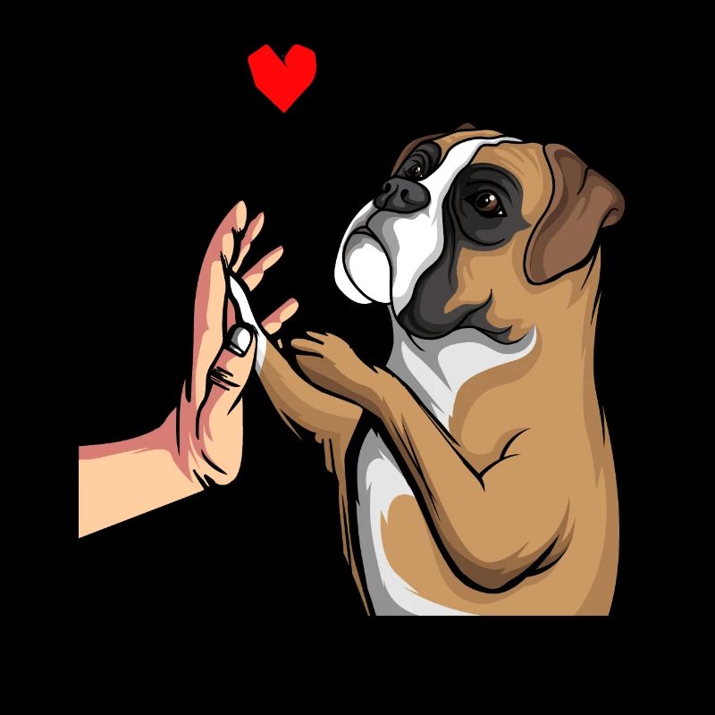 Boxer Chiens Chère Maîtresse Maître