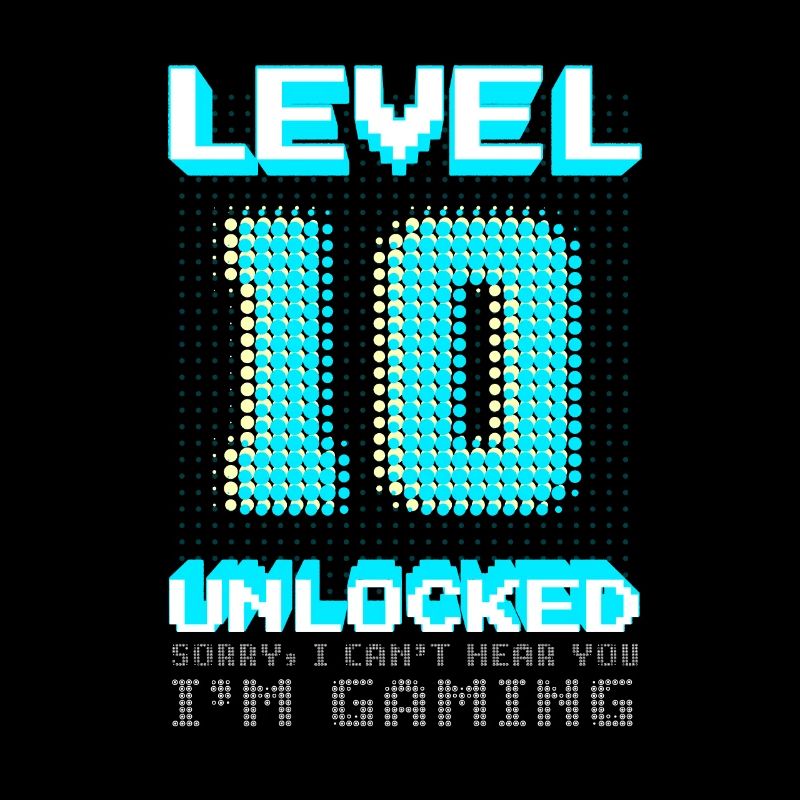Gaming Level 10 Unlocked 10. Geburtstag Geschenk