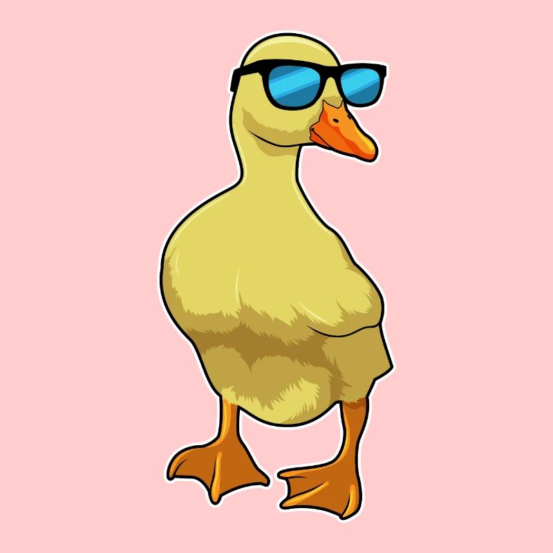 Duck with sunglasses