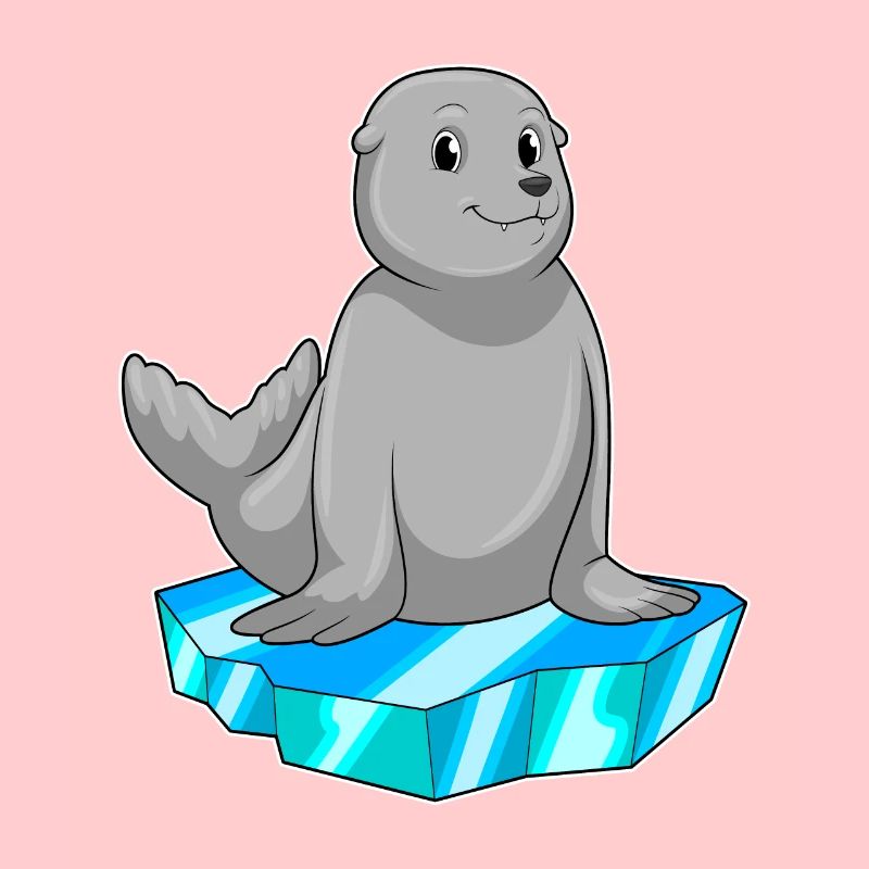 Seehund mit Eisscholle