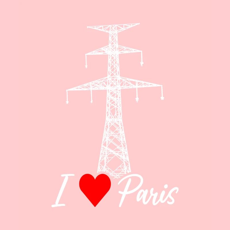 Paris Eiffelturm Strommast Elektriker Satire Liebe