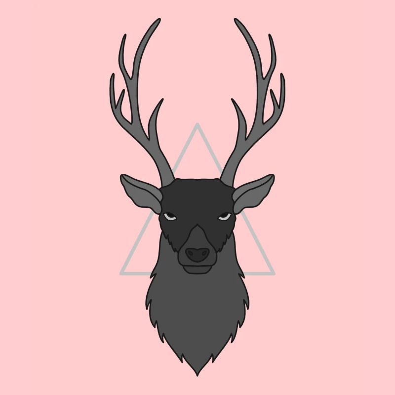 Rothirsch Geweih mit Hirschgeweih