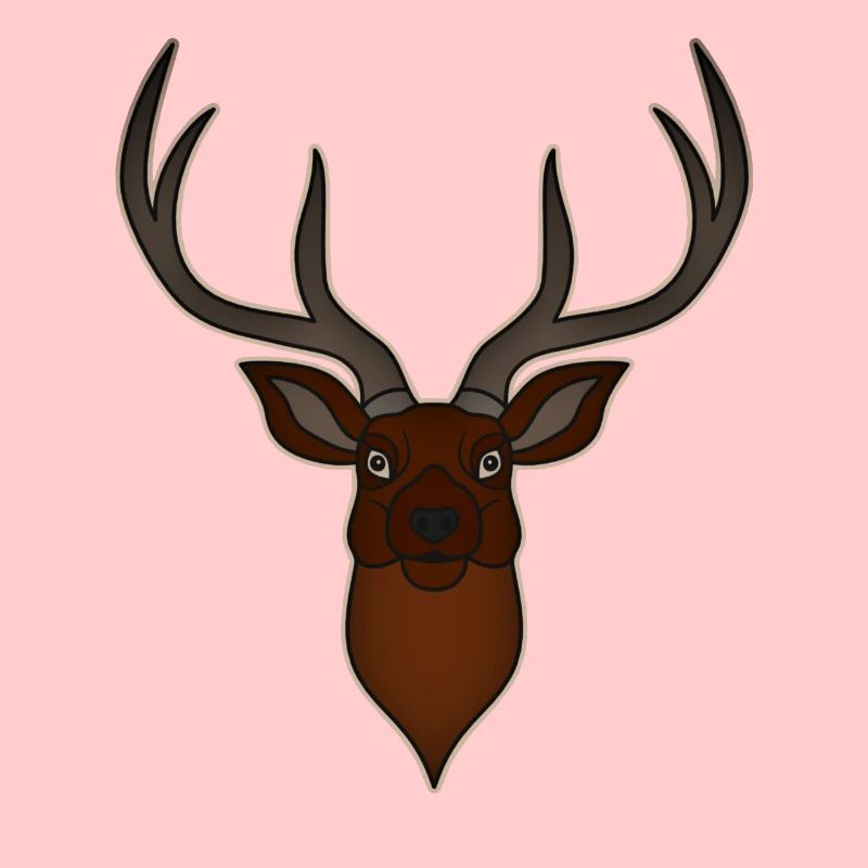 Rothirsch Geweih mit Hirschgeweih