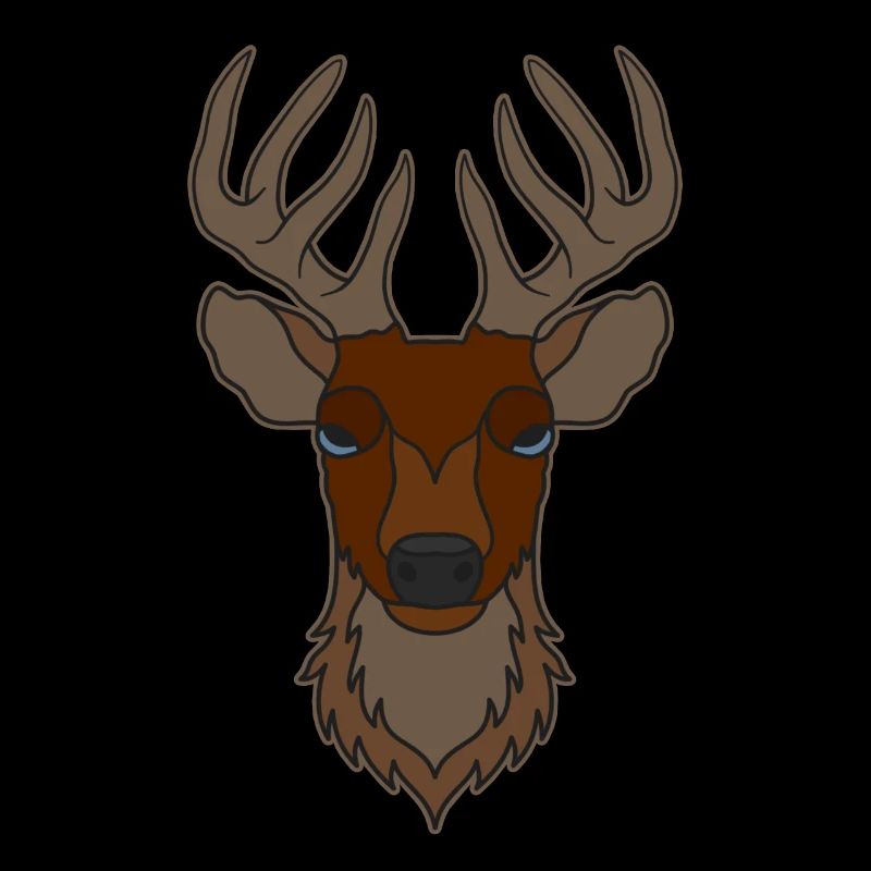 Rothirsch Geweih mit Hirschgeweih