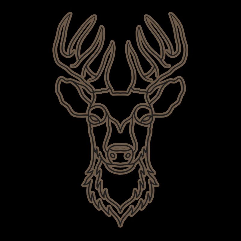 Rothirsch Geweih mit Hirschgeweih