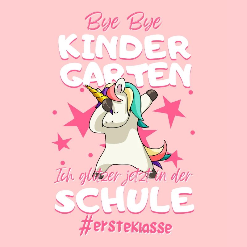 Bye Bye Kindergarten Einhorn Schulkind Einschulung