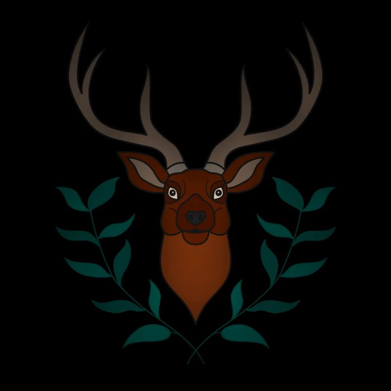 Rothirsch Geweih mit Hirschgeweih