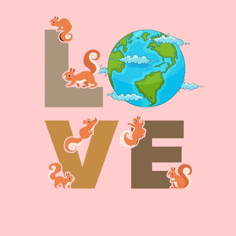 Eichhörnchen Love Squirrel Süße Eichhörnchen