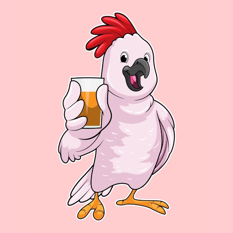 Parrot with juice