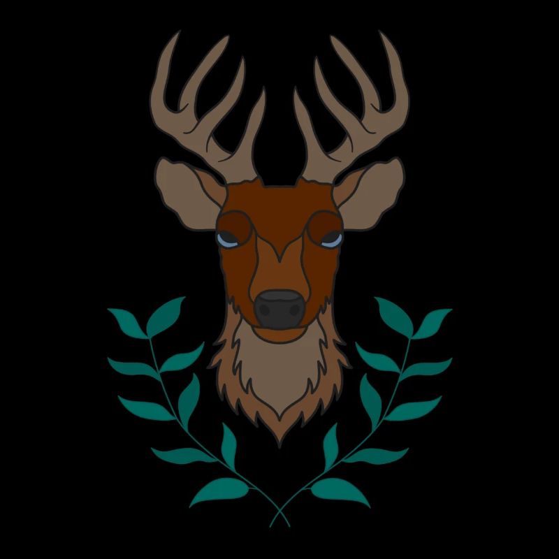 Rothirsch Geweih mit Hirschgeweih