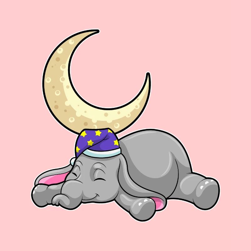 Elefant mit Mond