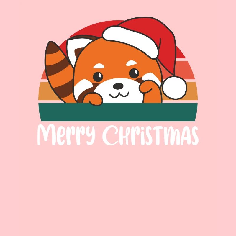 joyeux Noël Retro Red Panda Noël