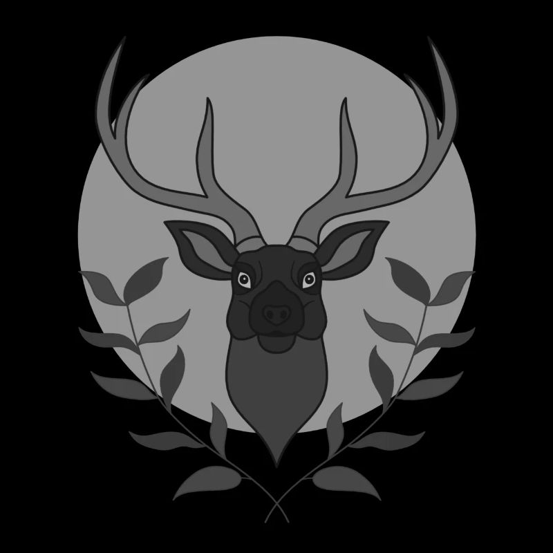 Rothirsch Geweih mit Hirschgeweih