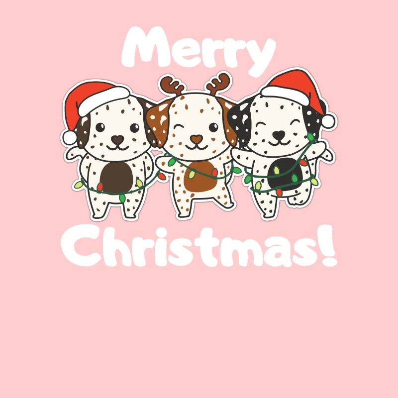 Dalmatiens Joyeux Noël Chiens mignons