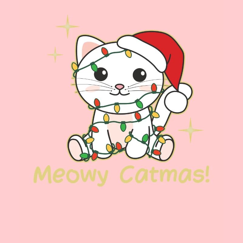 chat animaux de noël mignon chat miaou catmas