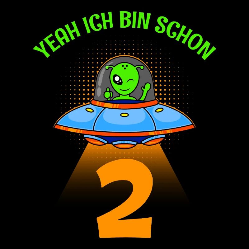 Ich bin schon 2 Jahre Ufo Alien 2. Geburtstag