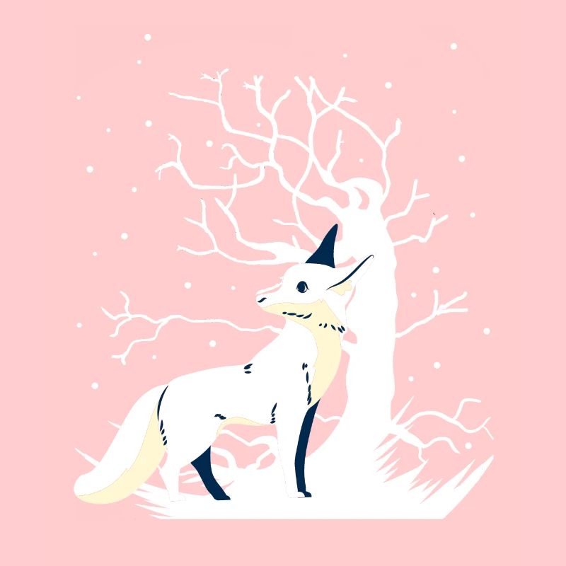 Fuchs Waldtiere Schnee Winter Weihnachtsgeschenk