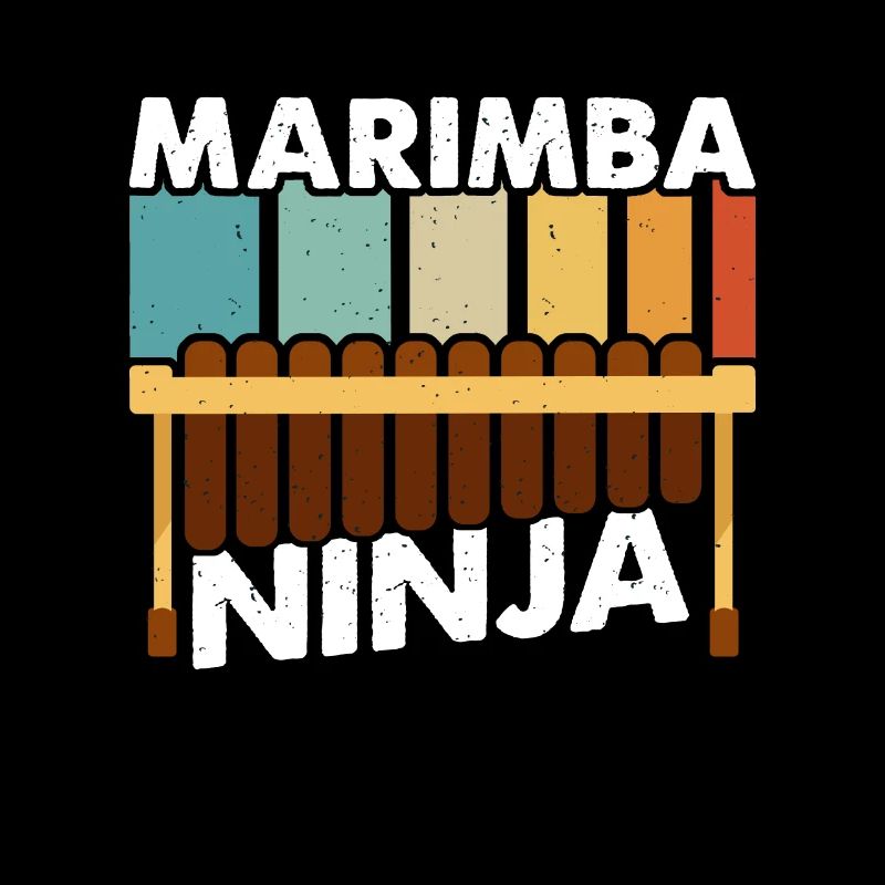 Marimba Ninja Retro Vibraphone Marimba Player