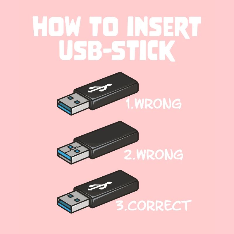 How To Insert USB Stick Funny Programmer Meme