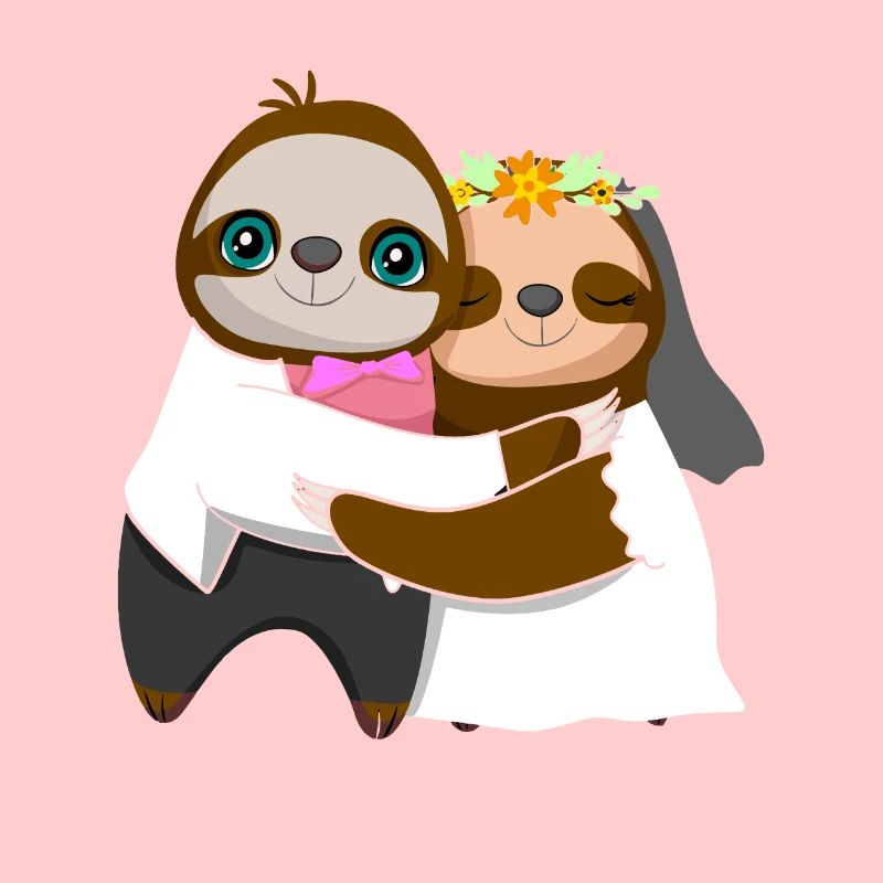 Wedding Day Married Sloth Whisperer